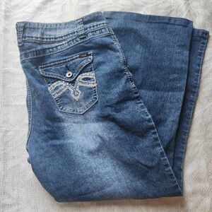 29  Angels straight leg jeans with decorative pockets